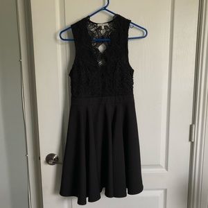 black lace dress